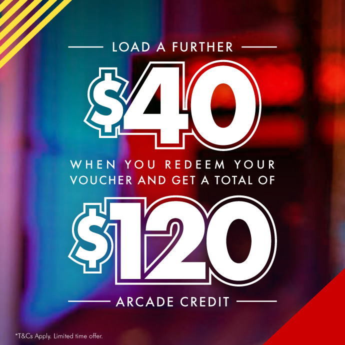 Pay $40 get $120 game credits with the $20 voucher!